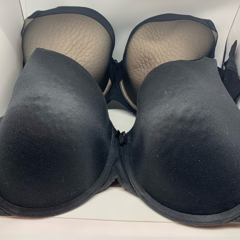2 Bras 38G Cacique and Torrid Black and Tan Balconette